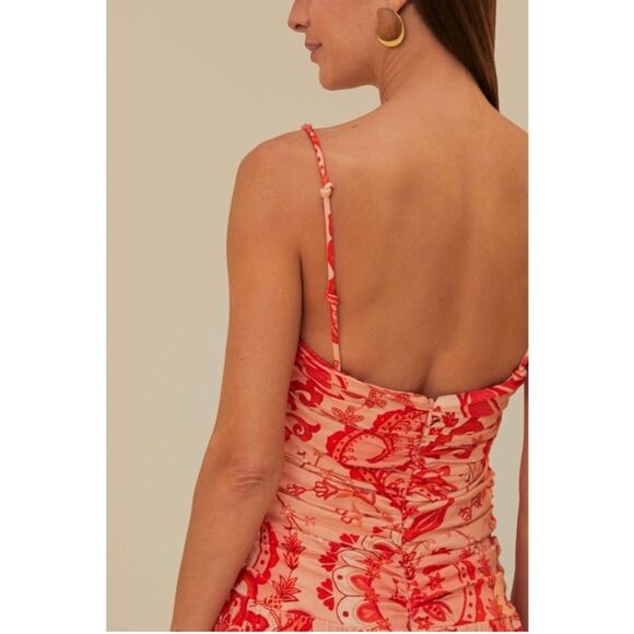 Farm Rio Jaipur Red Crossover Maxi Dress XL - Picture 6 of 9